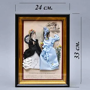 Винтажная Картина - Иллюстрация - Гравюра «Мода. Ручные голуби», Франция.