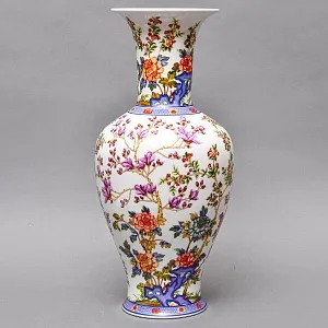 Большая Напольная Фарфоровая Ваза «Весеннее Цветение», Krautheim & Adelberg GmbH Германия, 1945 - 1977 годы. 