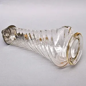 Старинный Хрустальный Кувшин - Графин с Оловянной крышкой, Ручной работы Германия середина XX века.