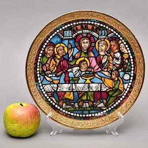 Фарфоровая Тарелка «Тайная вечерня. Витражи Шартрского Собора», Krautheim & Adelberg Германия, 1945-1977 годы. 