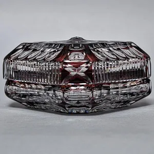 Хрустальная Шкатулка - Конфетница - Орешница, VAL SAINT LAMBERT Бельгия середина ХХ века.
