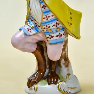 Редкая! Коллекционая Фарфоровая Статуэтка «Обезьяна - Дирижер» Scheibe-Alsbach Германия 50 гг.