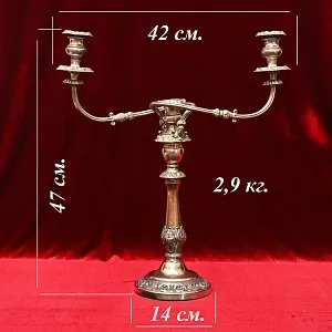 Антикварный Канделябр - Подсвечник на Три Свечи, Silverplated SHEFFIELD, Англия начало ХХ века.