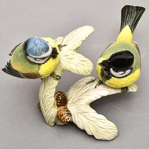 Фарфоровая Статуэтка «Пара Птиц - Синички», Hutschenreuther Германия - 1969 год.