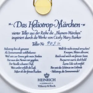 Коллекционная Тарелка «Фея Гелиотропа» Фарфор, Heinrich Villeroy&Boch Германия -80гг.