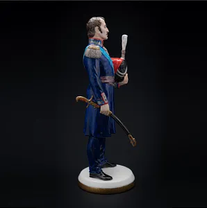 Коллекционная Авторская Статуэтка «Генералы Отечественной Войны 1812 года - Платов М.И.», фарфор, Россия. 