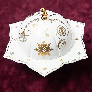 Фарфоровая Шкатулка «Рождественская Звезда», Villeroy&Boch Германия, конец ХХ века.