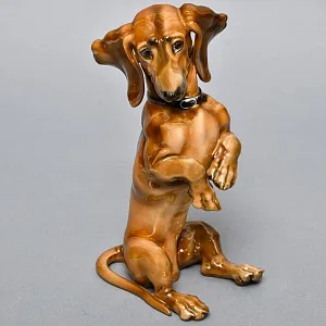 Антикварная Фарфоровая статуэтка «Собака. ТАКСА», ROSENTHAL Германия, 20-е годы ХХ века.