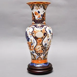 Коллекционные Парные Вазы на подставках из серии «Yokohama» H - 38 см., Фарфор KAISER, Германия.