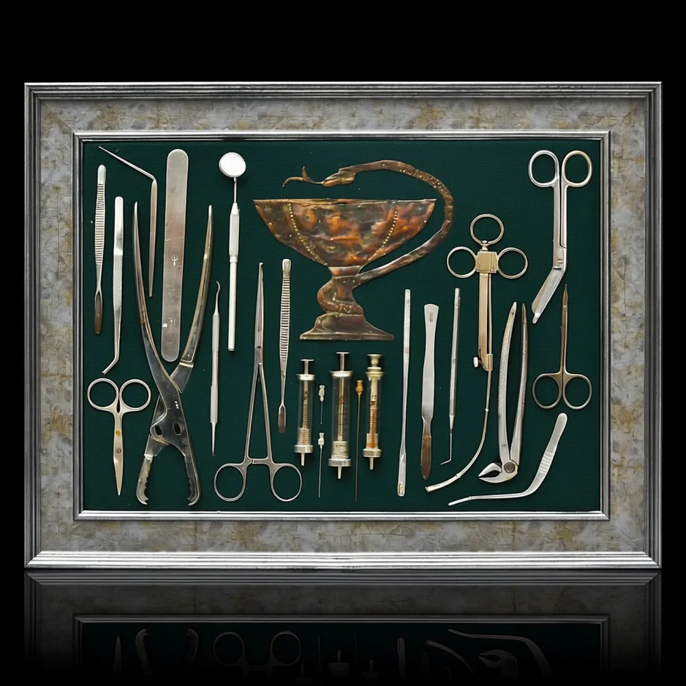 Коллекционное Настенное Панно - Картина «Медицина», СССР -40гг. ХХ века.