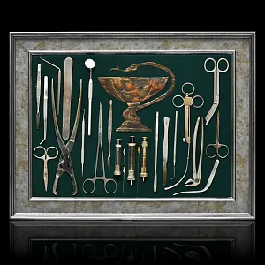 Коллекционное Настенное Панно - Картина «Медицина», СССР -40гг. ХХ века.