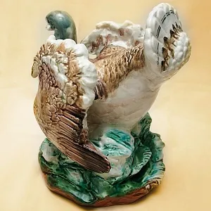 Большая Коллекционная статуэтка «Птица - ДРОФА», Фаянс ЗиК Конаково, СССР 50-е годы.
