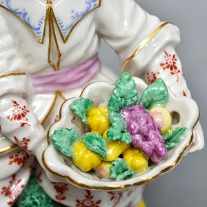 Редкая Фарфоровая статуэтка «Китайский продавец фруктов», Nymphenburg Германия, 50-е гг.