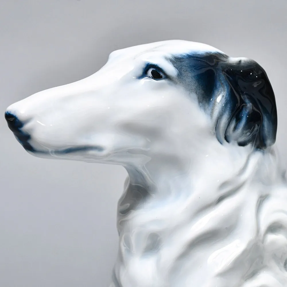 Коллекционная статуэтка «ОХОТНИЧЬЯ СОБАКА. Русская псовая борзая», Фарфор ROSENTHAL Германия.