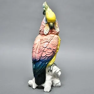 Большая Фарфоровая Статуэтка «Птица. Желто - Розовый Какаду» Н -36 см., Karl Ens Германия, 50-е годы.