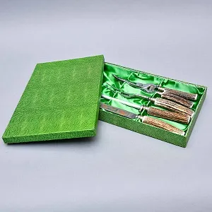 Набор для Барбекю «Охота» - 4 предмета, Stainless Steel Solingen Германия, 60 -е годы ХХ века.