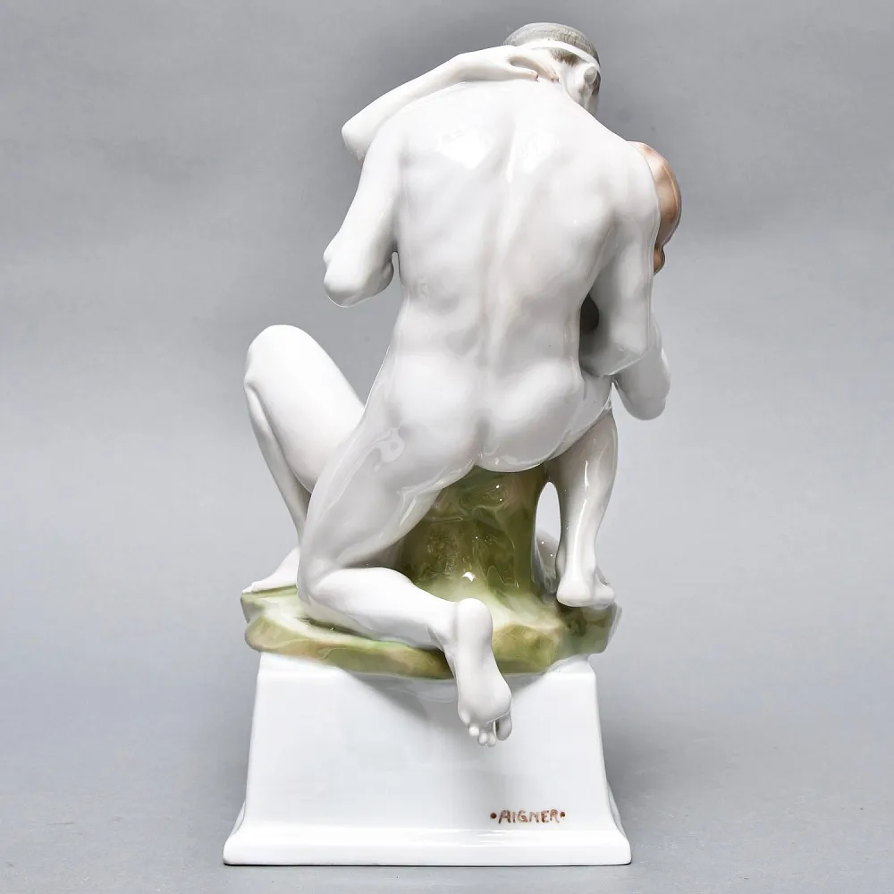 Большая Антикварная Фарфоровая статуэтка «EROS», ROSENTHAL Германия, 1907 - 1911 годы. 