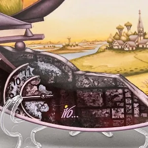 Авторская фарфоровая тарелка - блюдо «Времена года - Осень», Kaiser Германия, 80-е годы ХХ века. 