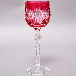 Розовый Бокал для Вина, серия «Berlin», Цветной Хрусталь JOSKA BODENMAIS, Германия 70 гг.
