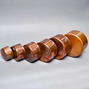 Винтажный Набор из 6-ти Ковшиков разных размеров, Медь, Франция, 60 -е годы ХХ века!