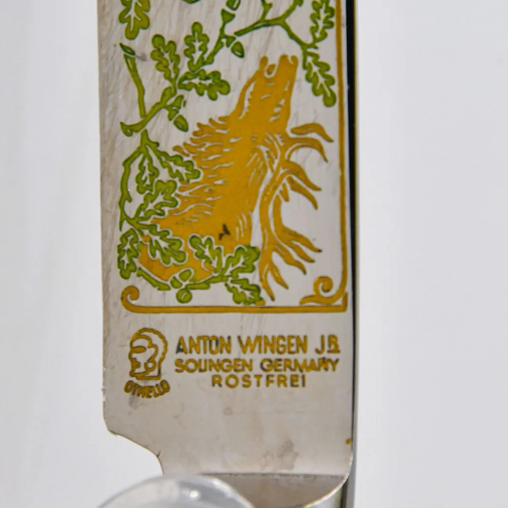 Набор для Барбекю «Охота» из 2-х предметов, Германия, ANTON WINGER Solingen, 60 -е годы ХХ века.