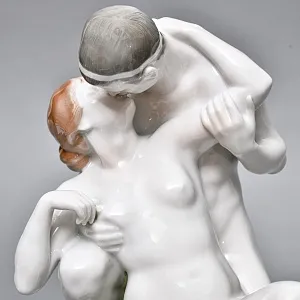 Большая Антикварная Фарфоровая статуэтка «EROS», ROSENTHAL Германия, 1907 - 1911 годы. 