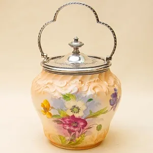 «Лето» - Бисквитница - Сахарница - Баночка с крышкой, Фарфор Англия 30-е годы ХХ века.