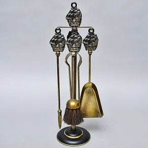 Набор Инструментальных Принадлежностей «Паруса Виктории» для Камина или Печи, на Подставке. Англия.