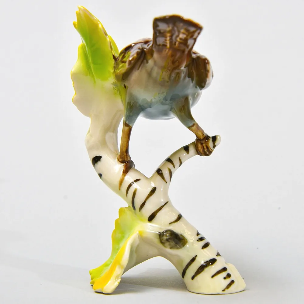 Коллекционная Фарфоровая статуэтка «Птица на березовой ветке», Goebel Германия 1972 - 1979 годы.