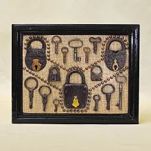 Коллекционное Панно - Картина «Антикварная утварь Замки - Ключи», Россия XIX век. 