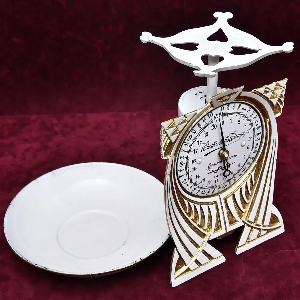 Антикварные Кухонные Механические одно чашечные Весы на 10кг «Wirtschafts-Waage» Германия.