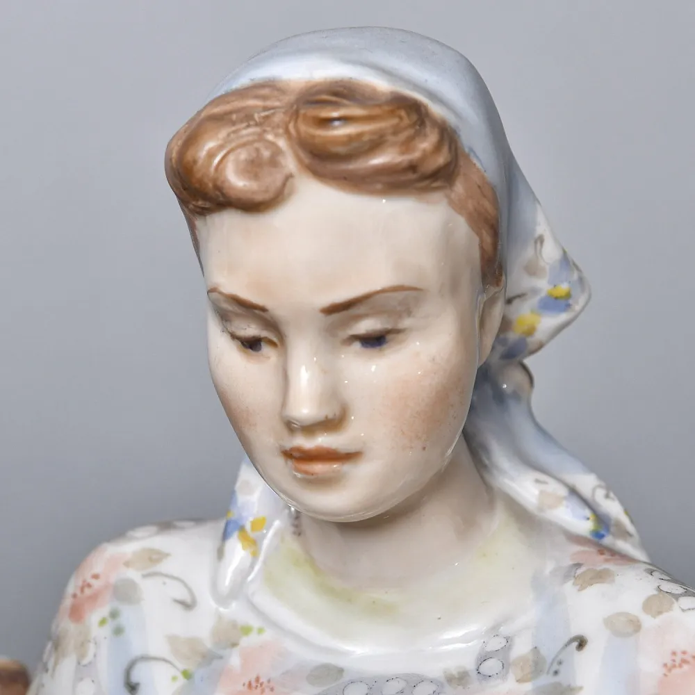 Большая Коллекционная Фарфоровая статуэтка «Затянувшаяся партия», ДФЗ Дулево Россия. 