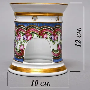 Антикварный Заварочный Чайник на подставке «Цветочная симфония», Франция - первая половина ХХ века. 