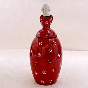 Шкатулка Статуэтка «Девушка с букетом» AРТ ДЕКО ROBJ, ФРАНЦИЯ 1920