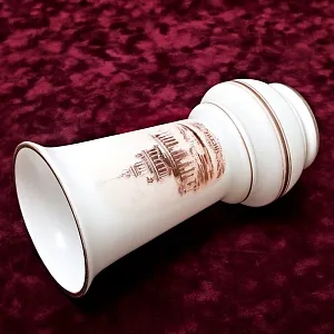 Агитационная Стеклянная Ваза «ВСХВ - Главный Павильон», Завод «Красный Май» СССР -1954 год.