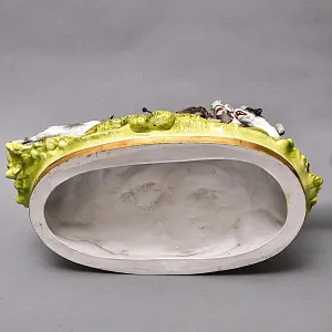 Антикварная Фарфоровая статуэтка «ОХОТА НА БЫКА», Scheibe-Alsbach Германия, первая половина ХХ века. 