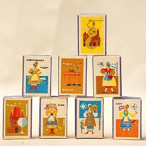 Памятный Сувенирый Набор - Хозяйственные Спички «АЭРОФЛОТ», СССР - 1966 год.