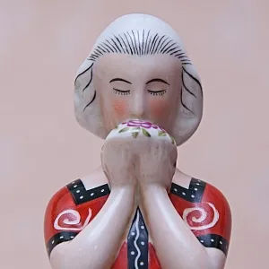 Шкатулка Статуэтка «Девушка с букетом» AРТ ДЕКО ROBJ, ФРАНЦИЯ 1920