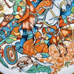 Коллекционное Блюдо - Тарелка «Мифы, сказания. Решающая битва» Фарфор Hutschenreuther Германия. 