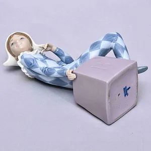 Коллекционная Фарфоровая статуэтка «Маленький Арлекин B», Lladro Испания, 1980 - 1985 годы.