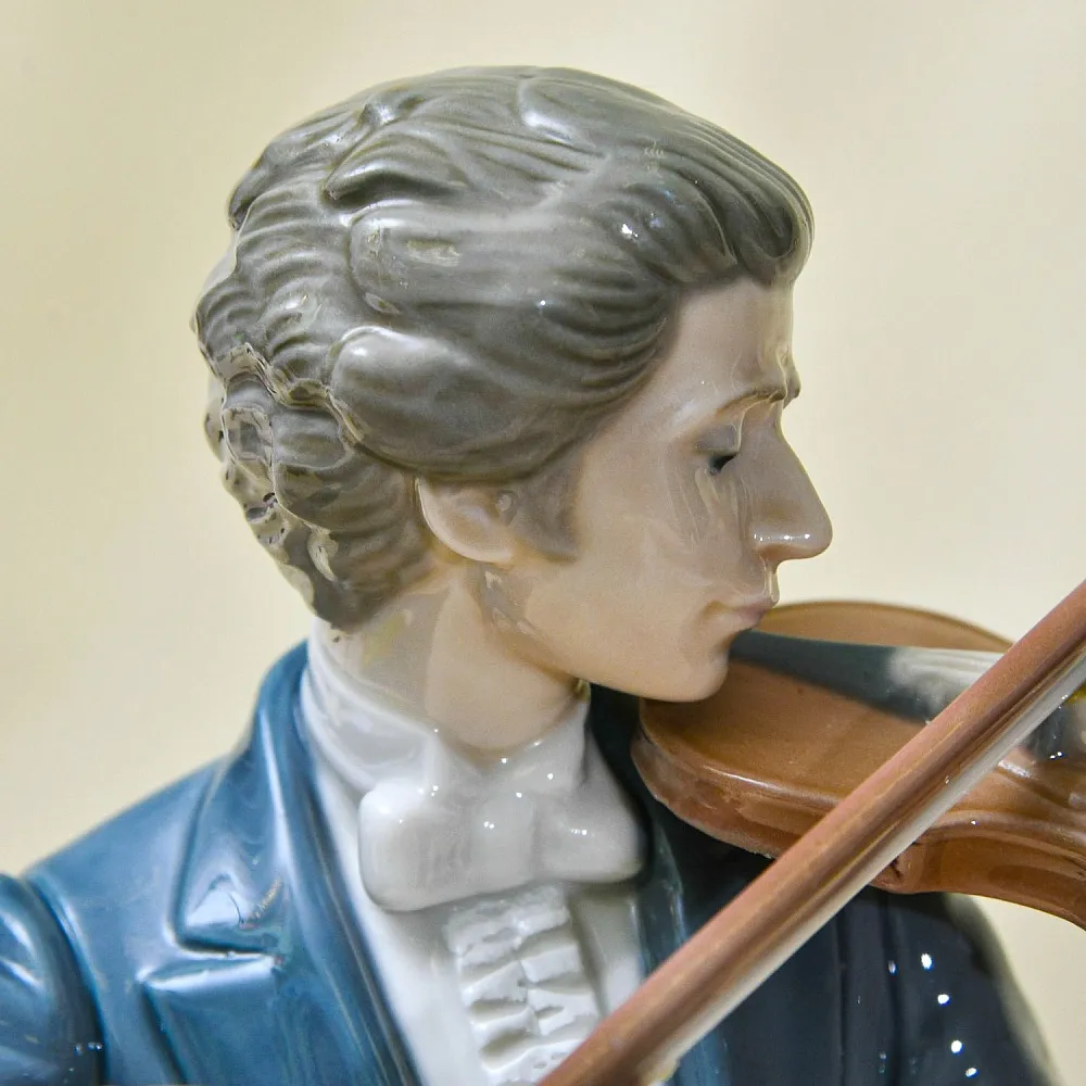 РЕДКОСТЬ! Большая Коллекционная Фарфоровая статуэтка «Музыкант - Скрипач» Lladro, Испания - 1985 год.