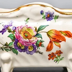 «Орешница» - Ваза - Конфетница «Цветочная Симфония»  Фаянс Бельгия 50-е годы ХХ века.