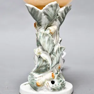 Фаянсовая Настольная Лампа - Светильник «Белка» СССР ЗиК Конаково - 1958 год.