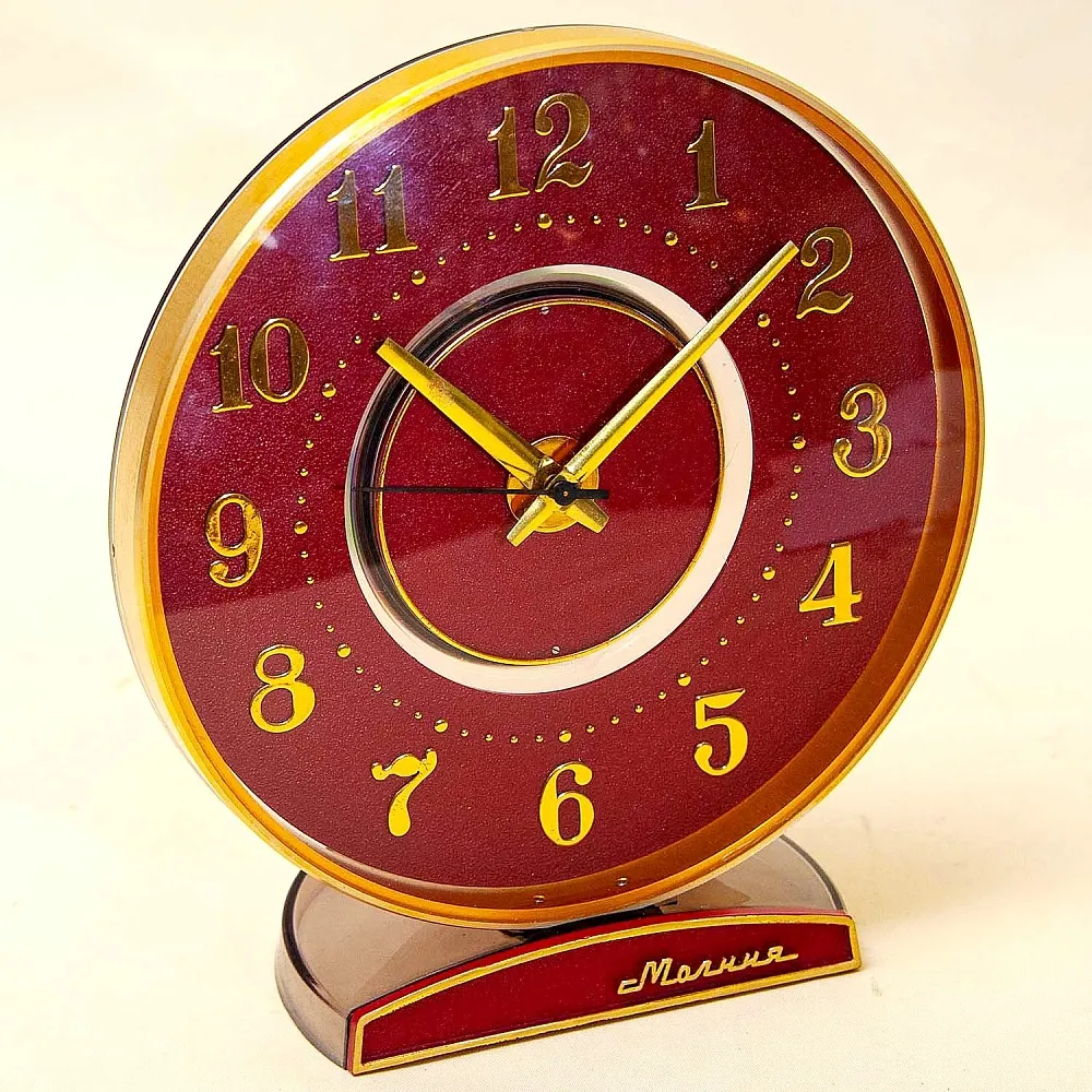 Знаменитые Большие Настольные Механические Часы «МОЛНИЯ» - ЧЧЗ - СССР - 1975 год.