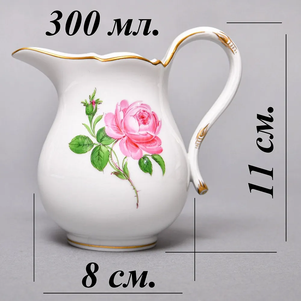 Фарфоровый Чайный Сервиз «РОЗА Мейсена» на 6-ть персон, MEISSEN / МЕЙСЕН Германия. 