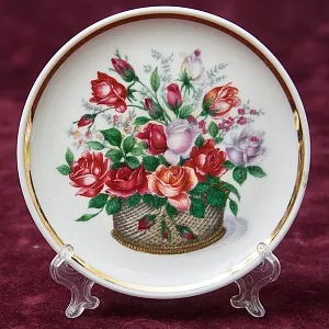 Набор из Трёх Декоративных Тарелок «ЦВЕТЫ ЛЕТА» Фарфор Vohenstauss Германия D-10 см.