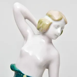 Редкость! Антикварная Фарфоровая Статуэтка «Танцовщица в зеленой юбке», ROSENTHAL Германия - 1918 год.