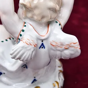 Редкость!!! Фарфоровая Статуэтка «Девочка и Цыплёнок», Карл Энс / Karl Ens Германия, 30-е гг.