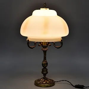 Винтажная Электрическая Настольная Кабинетная Лампа - Светильник, бронза СССР 70 -е гг. 