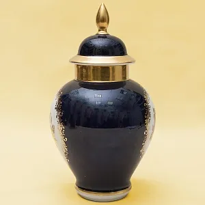 Малый Вазон с крышкой из коллекции «Gold Night» SHUMAN-ARZBERG Германия Н-25см.